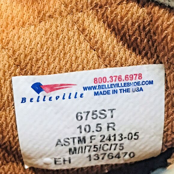 Belleville 675ST Gore-Tex Safety EH Vibram CW Boots Men's 10.5R Military Combat - Picture 10 of 13